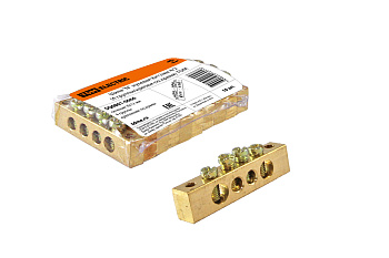 SQ0801-0066 Шина "N" нулевая 8x12мм  4/2 (4 группы/крепеж по краям) TDM