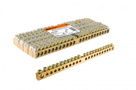 SQ0801-0056 Шина "N" нулевая 8х12мм 24/1 (24 группы/крепеж по центру) TDM - купить выгодно в Электромеханике