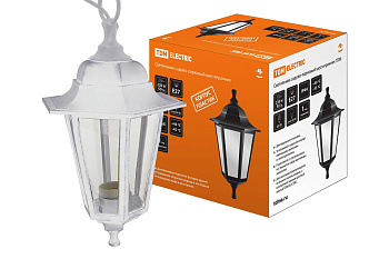 SQ0330-0733 Светильник садово-парковый НСУ 06-60-001 шестигранник, подвес, пластик, белый TDM