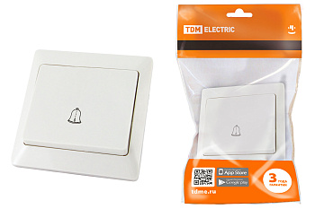 SQ1823-0007 Кнопка для звонка белая "Ильмень" TDM