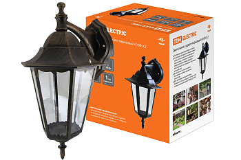 SQ0330-0017 Светильник 6100-12 садово-парковый шестигранник, 100Вт, вниз, бронза TDM