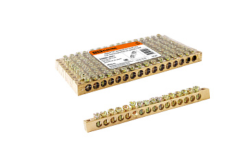 SQ0801-0071 Шина "N" нулевая 8x12мм 16/2 (16 групп/крепеж по краям) TDM