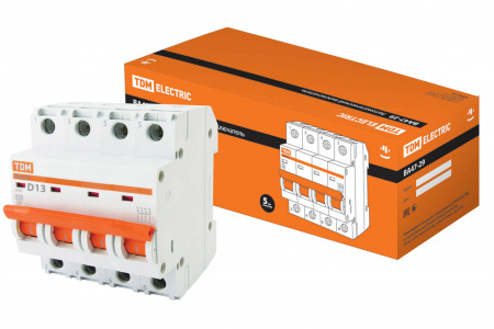 SQ0206-0188 Авт. выкл.ВА47-29 4Р 13А 4,5кА х-ка D TDM - купить выгодно в Электромеханике