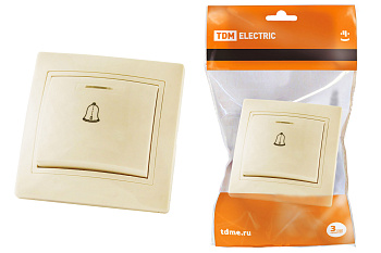 Кнопка звонковая с подсветкой 6А сл. кость "Таймыр" TDM