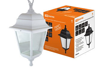 SQ0330-0736 Светильник садово-парковый НСУ 04-60-001 четырехгранник, подвес, пластик, белый TDM