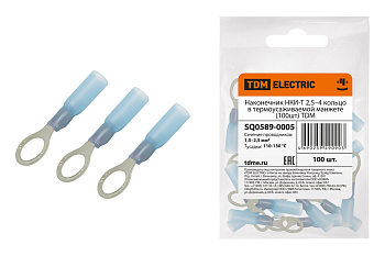 SQ0589-0005 Наконечник НКИ-Т 2,5–4 кольцо в термоусаживаемой манжете (100шт) TDM