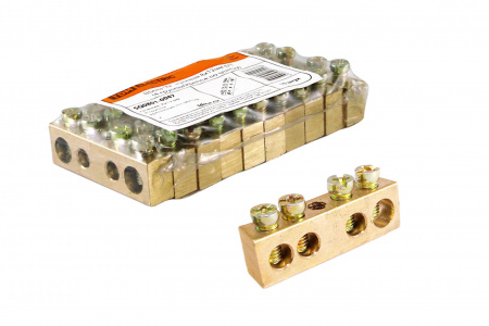 SQ0801-0047 Шина "N" нулевая 8х12мм  4/1 (4 группы/крепеж по центру) TDM - купить выгодно в Электромеханике