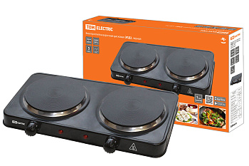 SQ2504-0010 SQ2504-0010 Электроплитка двухконф. ЭПД2 230 В, 2х1 кВт, диск, черная, TDM