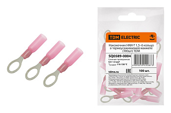 SQ0589-0004 Наконечник НКИ-Т 1,5–6 кольцо в термоусаживаемой манжете (100шт) TDM