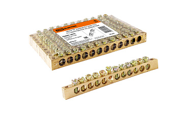 SQ0801-0070 Шина "N" нулевая 8x12мм 12/2 (12 групп/крепеж по краям) TDM