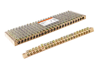 SQ0801-0075 Шина "N" нулевая 8x12мм 24/2 (24 группы/крепеж по краям) TDM