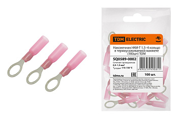 SQ0589-0002 Наконечник НКИ-Т 1,5–4 кольцо в термоусаживаемой манжете (100шт) TDM