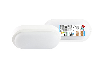 Светодиодный светильник LED ДПП 3801 8Вт 6500К IP65 белый овал 155*78*57 мм Народный