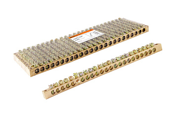 SQ0801-0065 Шина "N" нулевая 6х9мм 24/2 (24 группы/крепеж по краям) TDM