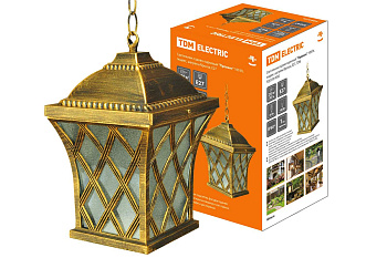 SQ0330-0092 Светильник садово-парковый "Прованс" 100 Вт, подвес, шагрень/бронза Е27, TDM