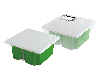 SQ1403-1021 Распаячная коробка СП 92х92х45мм, крышка, метал. лапки, IP20, инд. штрихкод, TDM