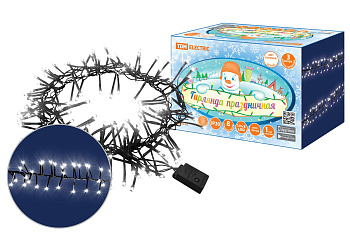 SQ0361-0091 Гирлянда светодиодная "Мишура" 3 м, 320LED, белый, 8 режимов, 250 В, IP20, TDM