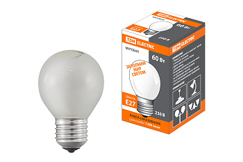 SQ0332-0008 Лампа накаливания "Шар матовый" 60 Вт-230 В-Е27 TDM