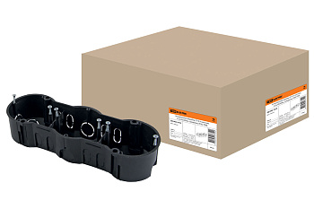 SQ1402-1019 Установочная коробка СП 3-х местная, 212х70х45мм, саморезы, IP20, TDM