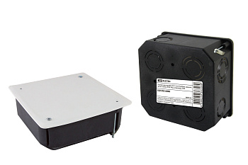 SQ1403-0908 Распаячная коробка СП 115х115х45мм, крышка, метал. лапки, IP20, инд. штрихкод, TDM