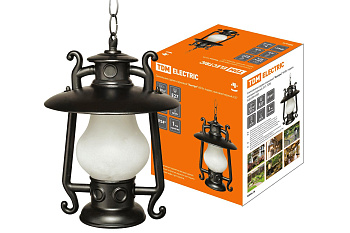 SQ0330-0100 Светильник садово-парковый "Кантри" 60 Вт, подвес, матовое/черный, Е27, TDM