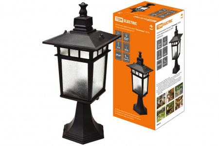 SQ0330-0325 Светильник садово-парковый "Тамплиеры" 100 Вт, стойка, шагрень/черный, Е27, TDM - купить выгодно в Электромеханике