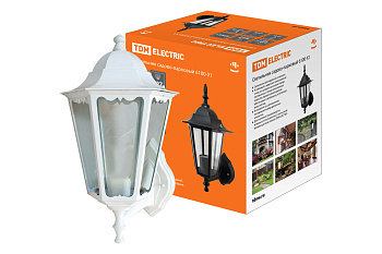 SQ0330-0066 Светильник 6100-21 садово-парковый шестигранник, 100Вт, вверх, белый